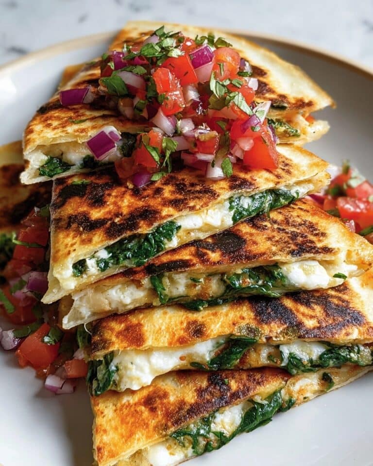 Mediterranean Spinach and Feta Quesadillas Recipe