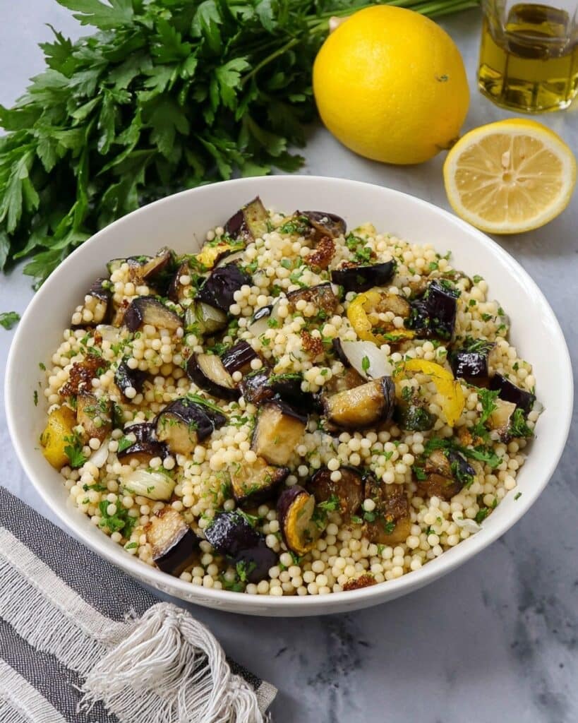 Roasted Eggplant Israeli Couscous Recipe